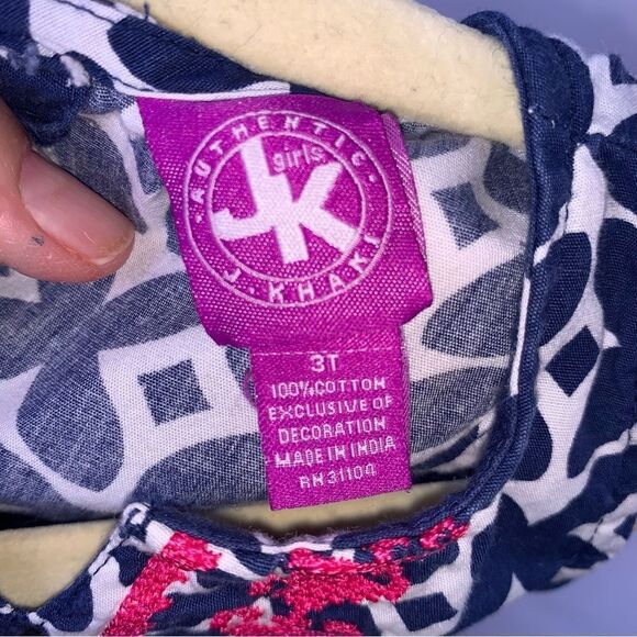 J. Khaki Patterned Dress With Embroidery Detail - Picture 4 of 4